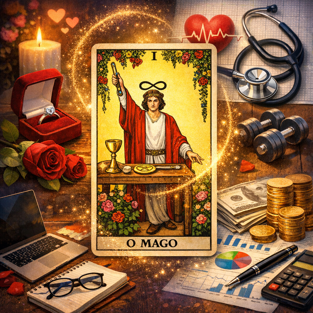 Significado Completo do Mago no Tarot: Amor, Saúde, Finanças e Carreira